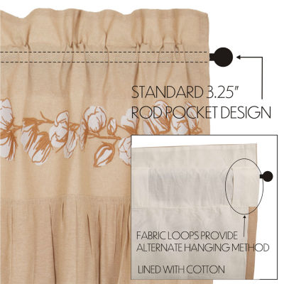 Vhc Brands Ashmont Cotton Bol Rod Pocket Tailored Valances