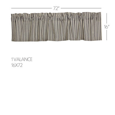 Vhc Brands Ashmont Ticking Rod Pocket Tailored Valance