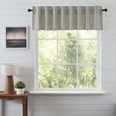 Vhc Brands Ashmont Ticking Rod Pocket Tailored Valances