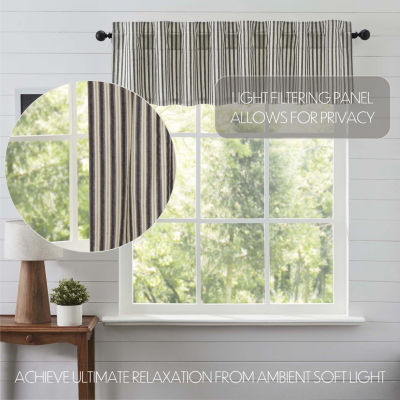 Vhc Brands Ashmont Ticking Rod Pocket Tailored Valance