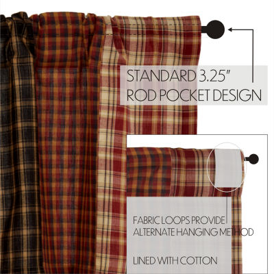 Vhc Brands Beckham Patchwork Rod Pocket Tailored Valance