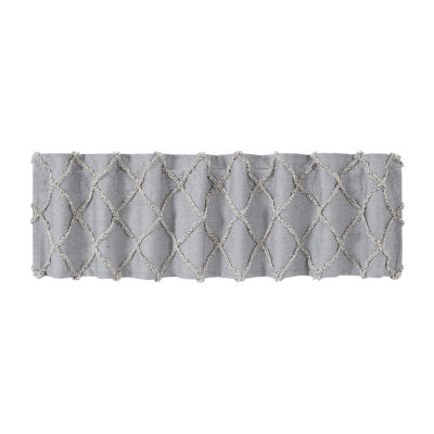 Vhc Brands Frayed Lattice Rod Pocket Tailored Valance