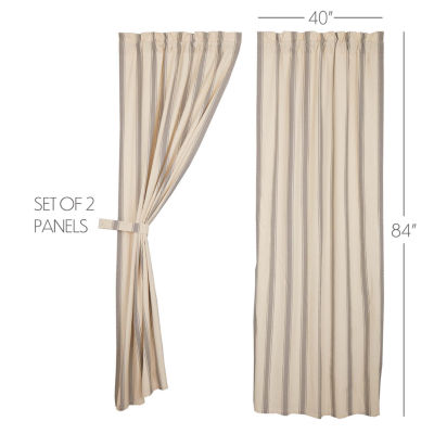 Vhc Brands Grace Light-Filtering Rod Pocket Set of 2 Curtain Panel