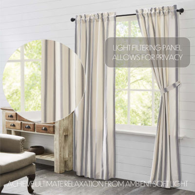 Vhc Brands Grace Light-Filtering Rod Pocket Set of 2 Curtain Panel