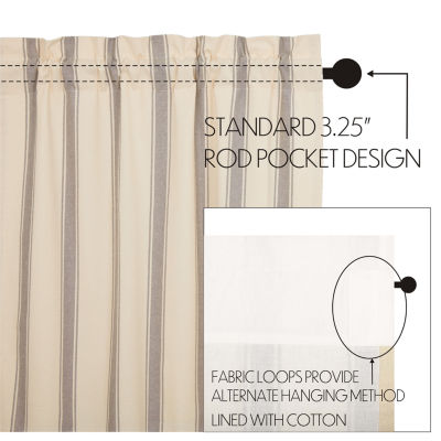 Vhc Brands Grace Prairie Light-Filtering Rod Pocket Set of 2 Curtain Panel