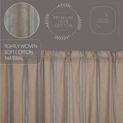 Vhc Brands Grain Sack Light-Filtering Rod Pocket Set of 2 Curtain Panel