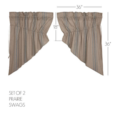 Vhc Brands Grain Sack Prairie Swag Rod Pocket Tailored Valance