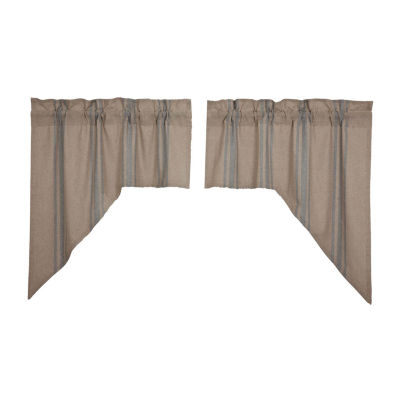 Vhc Brands Grain Sack Swag Rod Pocket Tailored Valances