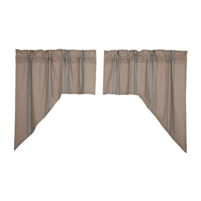 Vhc Brands Grain Sack Swag Rod Pocket Tailored Valance