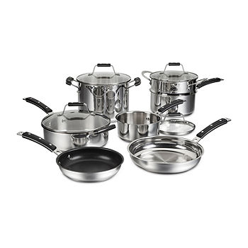 Cuisinart Heritage Stainless Steel 11-pc. Cookware Set, Color: Stainless  Steel - JCPenney