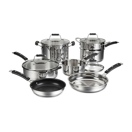 Cuisinart Heritage Stainless Steel 11-pc. Cookware Set, One Size, Stainless Steel