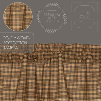 Vhc Brands Cedar Ridge Light-Filtering Rod Pocket Set of 2 Curtain Panel