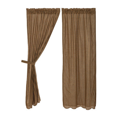 Vhc Brands Cedar Ridge Light-Filtering Rod Pocket Set of 2 Curtain Panel