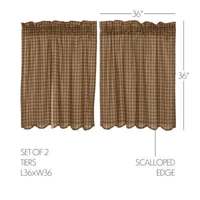 Vhc Brands Cedar Ridge 2-pc. Rod Pocket Window Tier