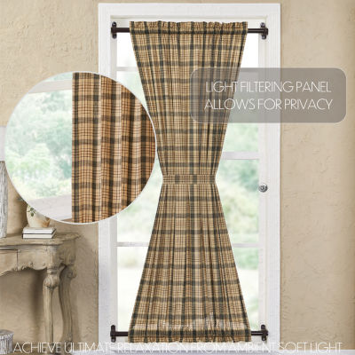 Vhc Brands Cider Mill Light-Filtering Rod Pocket Single Door Panel Curtain