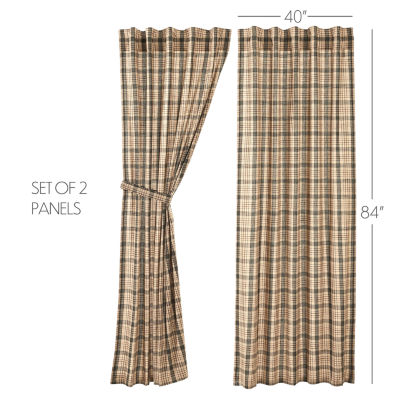 Vhc Brands Cider Mill Light-Filtering Rod Pocket Set of 2 Curtain Panel