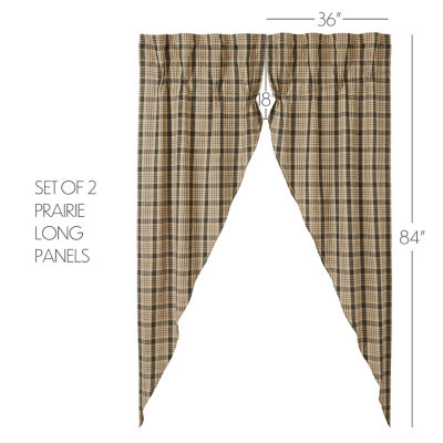 Vhc Brands Cider Mill Prairie Light-Filtering Rod Pocket Set of 2 Curtain Panel