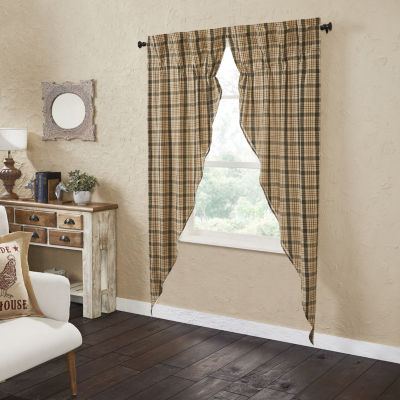 Vhc Brands Cider Mill Prairie Light-Filtering Rod Pocket Set of 2 Curtain Panel