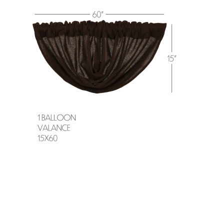 Vhc Brands Cotton Burlap Light-Filtering Rod Pocket Single Balloon Shade
