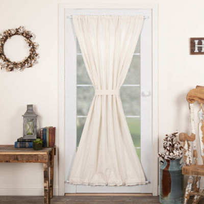 Vhc Brands Cotton Burlap Light-Filtering Rod Pocket Single Door Panel Curtain