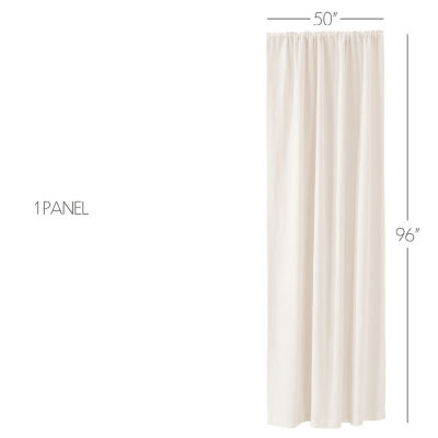 Vhc Brands Cotton Burlap Light-Filtering Rod Pocket Single Curtain Panel