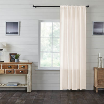 Vhc Brands Cotton Burlap Light-Filtering Rod Pocket Single Curtain Panel