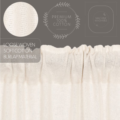 Vhc Brands Cotton Burlap Light-Filtering Rod Pocket Single Curtain Panel