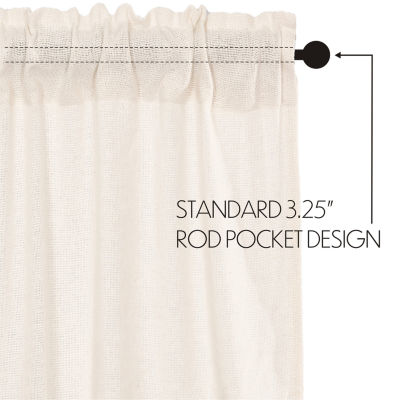 Vhc Brands Cotton Burlap Light-Filtering Rod Pocket Single Curtain Panel