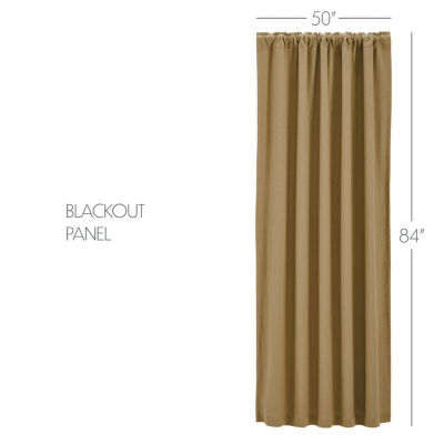 Vhc Brands Cotton Burlap Blackout Rod Pocket Single Curtain Panel