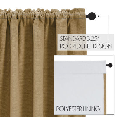 Vhc Brands Cotton Burlap Blackout Rod Pocket Single Curtain Panel