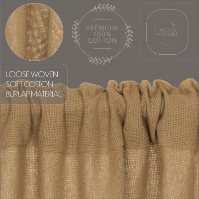 Vhc Brands Cotton Burlap Blackout Rod Pocket Single Curtain Panel