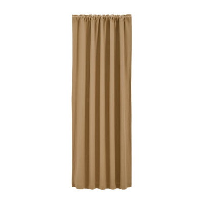 Vhc Brands Cotton Burlap Blackout Rod Pocket Single Curtain Panel