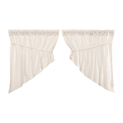 Vhc Brands Cotton Burlap Prairie Swag Rod Pocket Tailored Valances