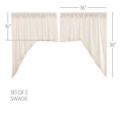 Vhc Brands Cotton Burlap Swag Rod Pocket Tailored Valance