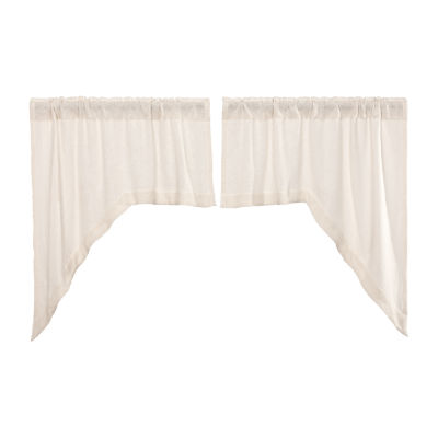 Vhc Brands Cotton Burlap Swag Rod Pocket Tailored Valance