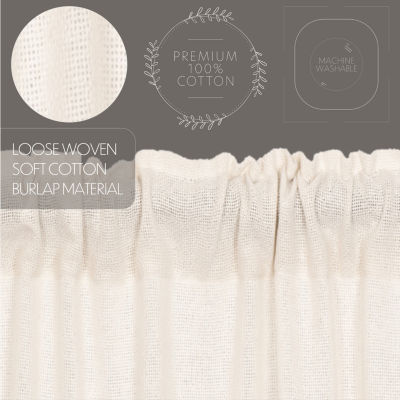 Vhc Brands Cotton Burlap 2-pc. Rod Pocket Window Tier