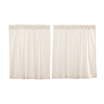 Vhc Brands Cotton Burlap 2-pc. Rod Pocket Window Tier