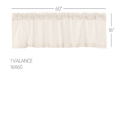 Vhc Brands Cotton Burlap Rod Pocket Tailored Valance