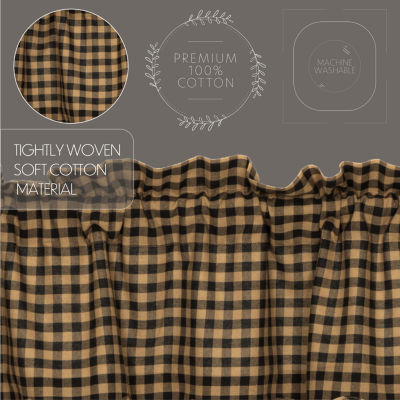 Vhc Brands Country Check Blackout Rod Pocket Single Curtain Panel