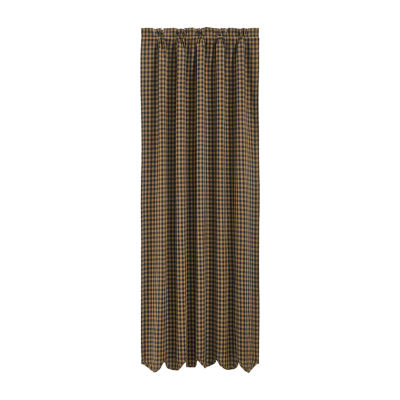 Vhc Brands Country Check Blackout Rod Pocket Single Curtain Panel