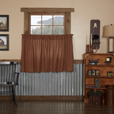 Vhc Brands Country Check 2-pc. Rod Pocket Window Tier