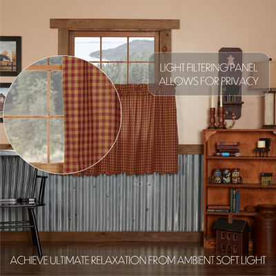 Vhc Brands Country Check 2-pc. Rod Pocket Window Tier