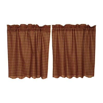 Vhc Brands Country Check 2-pc. Rod Pocket Window Tier