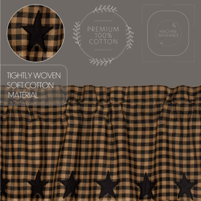 Vhc Brands Country Star Blackout Rod Pocket Single Curtain Panel