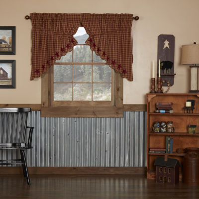 Vhc Brands Country Star Prairie Swag Rod Pocket Scallop Valances