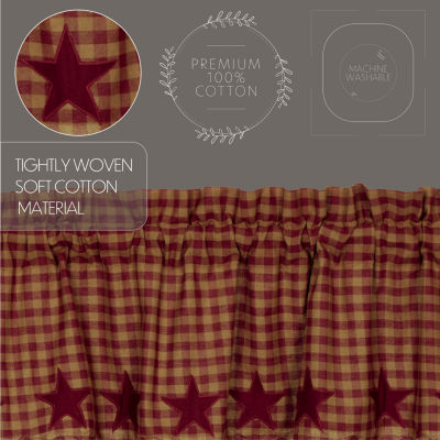 Vhc Brands Country Star Prairie Swag Rod Pocket Scallop Valances