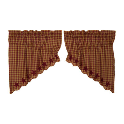 Vhc Brands Country Star Prairie Swag Rod Pocket Scallop Valances