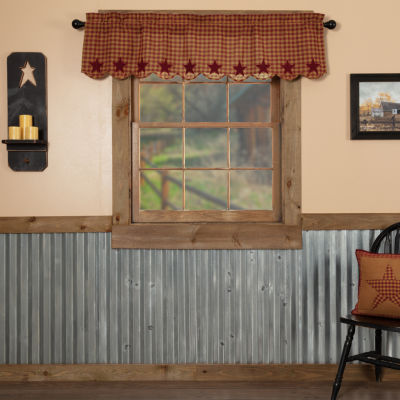 Vhc Brands Country Star Rod Pocket Scallop Valances