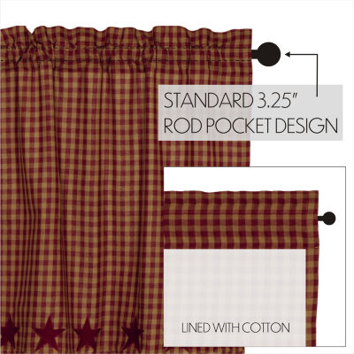 Vhc Brands Country Star Rod Pocket Scallop Valances