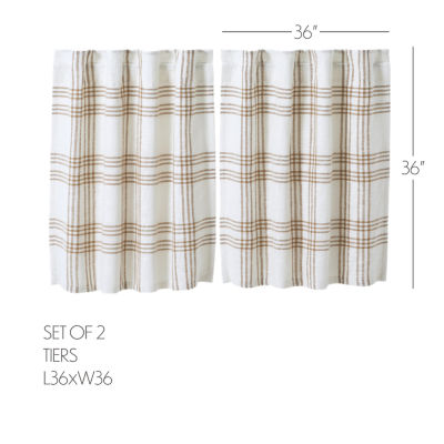 Vhc Brands Country Woven Plaid 2-pc. Rod Pocket Window Tiers